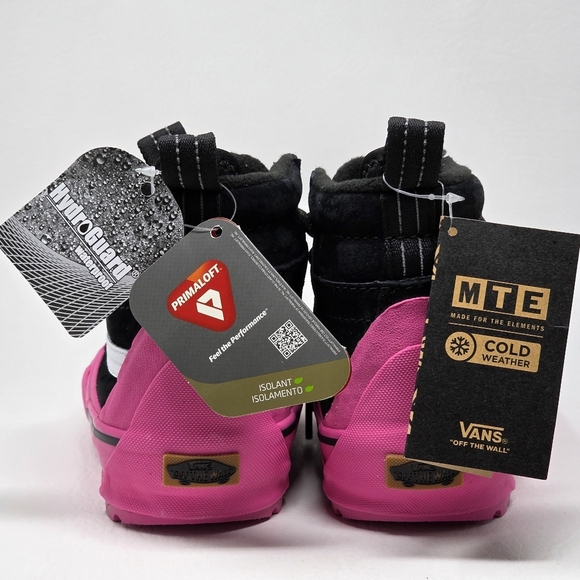 VANS SK8 Hi MTE-2 Hiking Boots Men's Sz 4.5 / Women's 6 Dip Pink Black Suede New - Picture 11 of 12